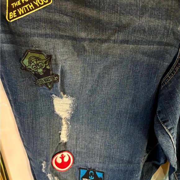 Plus Size Jeans with Star Wars Patches - Picture 3 of 10